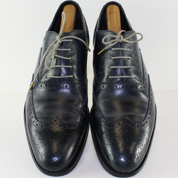 To Boot Adam Derrick Blue Leather Oxford Shoes Mens (US 10/EU 43.5) - Picture 4 of 10